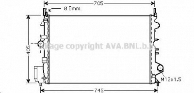 AVA QUALITY COOLING ol2462 -  Радиатор, охлаждение двигателя